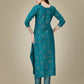 Jyoti Fashion Women's Rama Rayon Embroidered Kurta Pant Set | Swadesiicart