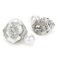 Silver Tone Mother of Pearl Earrings- Ruby Raang | Swadesiicart