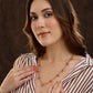 Brass Antique Polish Necklace - Ruby Raang