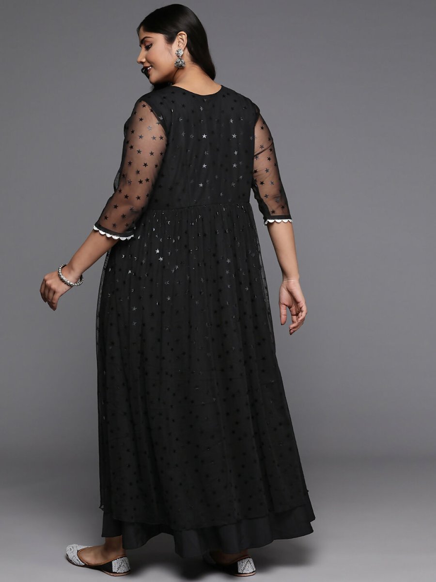Ahalyaa Women's Traditional wear Ethnic Dress - Black | Swadesiicart