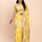 Shree Shyam Fashion Linen Cotton Yellow Saree