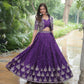 Lorenvalley Pure Chinnon With Rich Embroidered Sequins Work Lehenga Choli with Koti | Swadesiicart