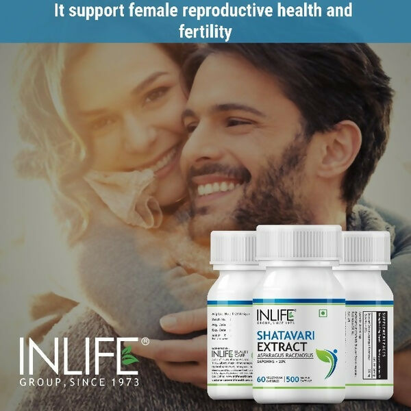 Inlife Shatavari Extract 500MG Capsules - Swadesiicart