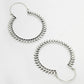 NVR Women Silver Full Circular Hoop Earrings - Swadesiicart