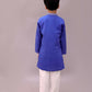 Lil Drama Shor-Gul Blue Kurta Pyjama with Jacket Set For Boys | Swadesiicart