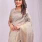 Shree Shyam Fashion Organza Cream Saree