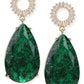 Green Druzy Quartz Earrings- Ruby Raang | Swadesiicart