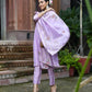 Vaasva Women's Tissue Silk Emboidered Suit Set With Solid Pant & Solid Embroidered Dupatta | Swadesiicart