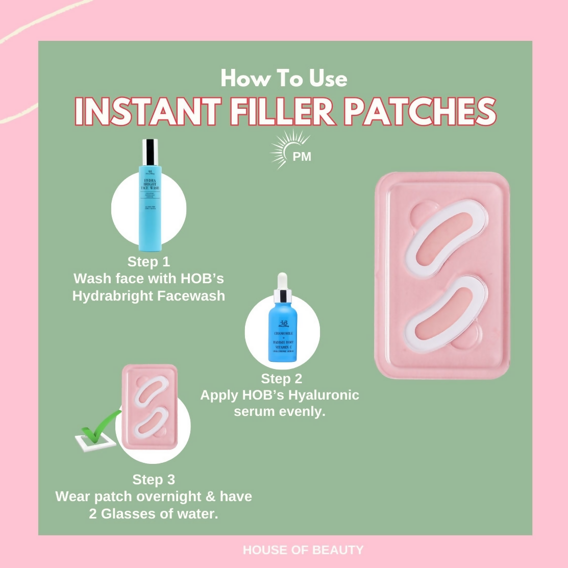 House of Beauty Instant Filler - Dissolvable Patches 0.25mm - Swadesiicart