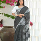 Beatitude Black Cotton Tanchori Handloom Saree