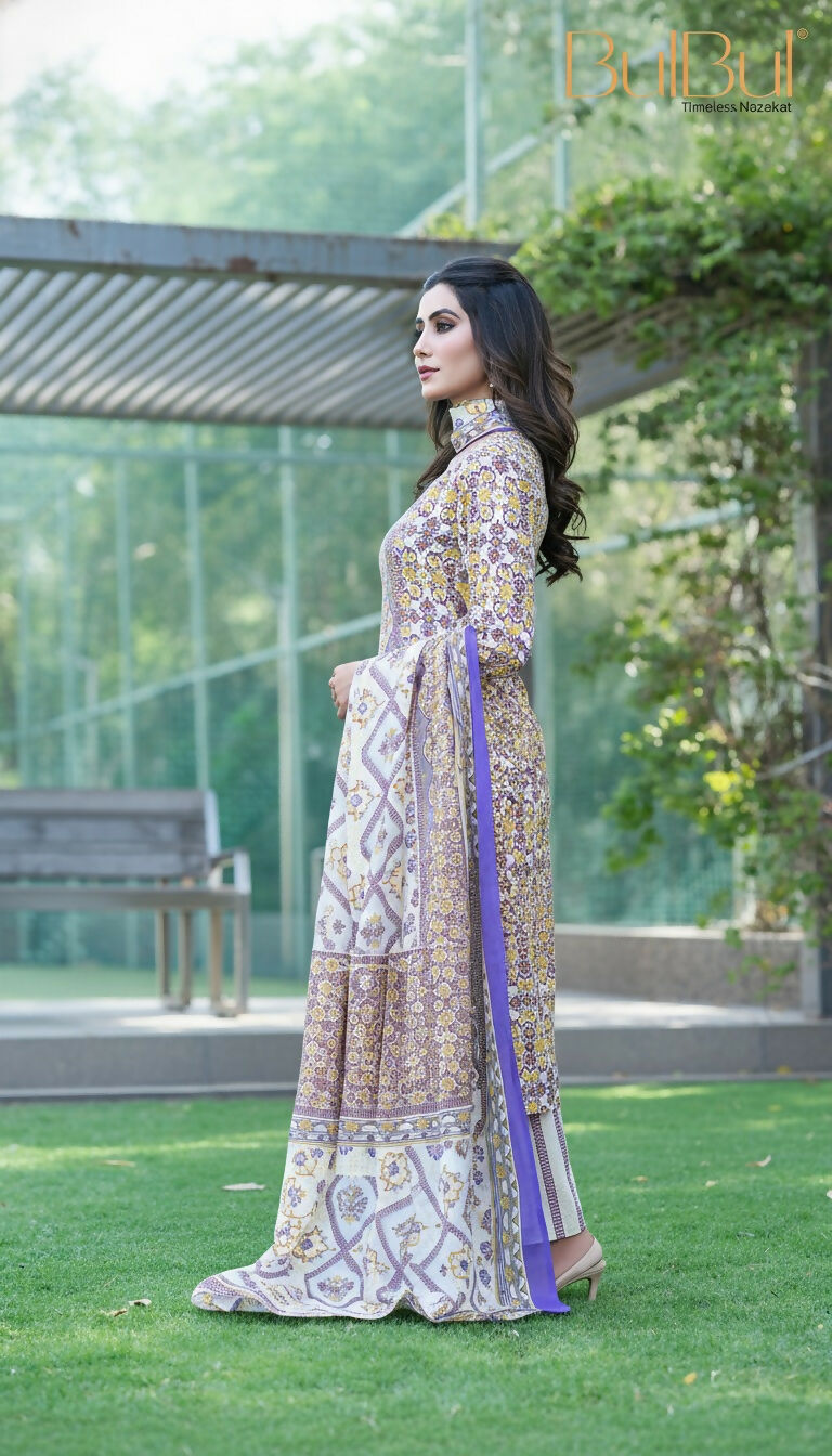 BulBul Fashionista Mustard Cotton Kurta Set with Dupatta - Swadesiicart