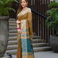 Beatitude Mustard Cotton Jacquard Border Tangail Handloom Saree