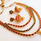 Multicolor Kemp Three Layer Necklace Set