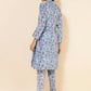 Janasya Women's White Cotton Floral Printed Casual Wrap Style Co-ords - Swadesiicart