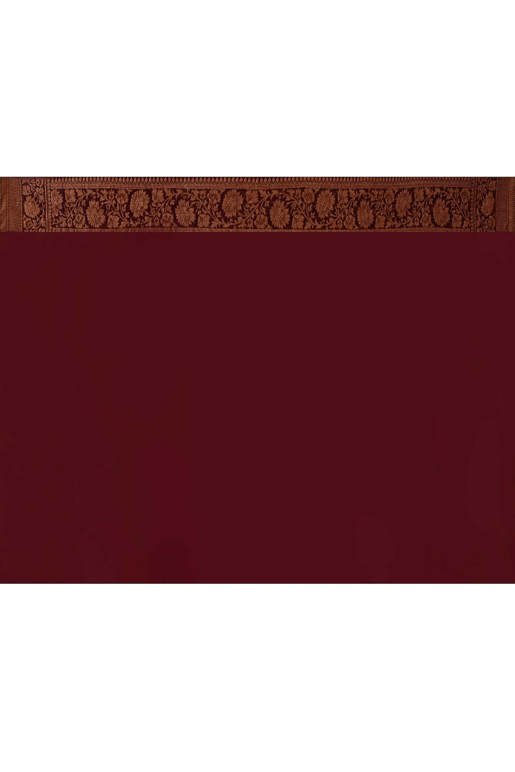 Joban Fashion Coral Crepe Chiffon Pure Handloom Banarasi Silk Saree | Swadesiicart