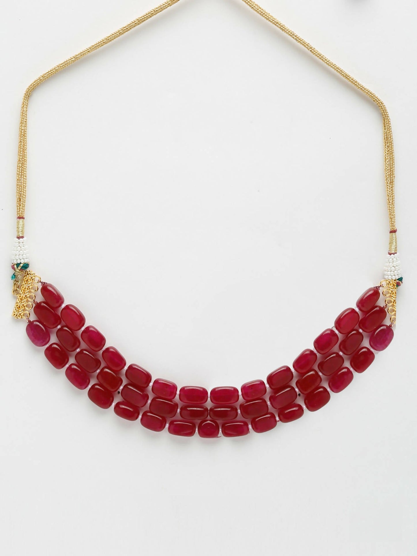 Maroon Choker - Ruby Raang | Swadesiicart