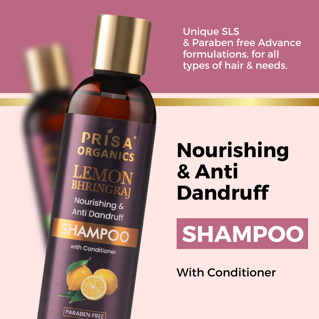 Prisa Organics Lemon & Bhringraj Shampoo - Swadesiicart