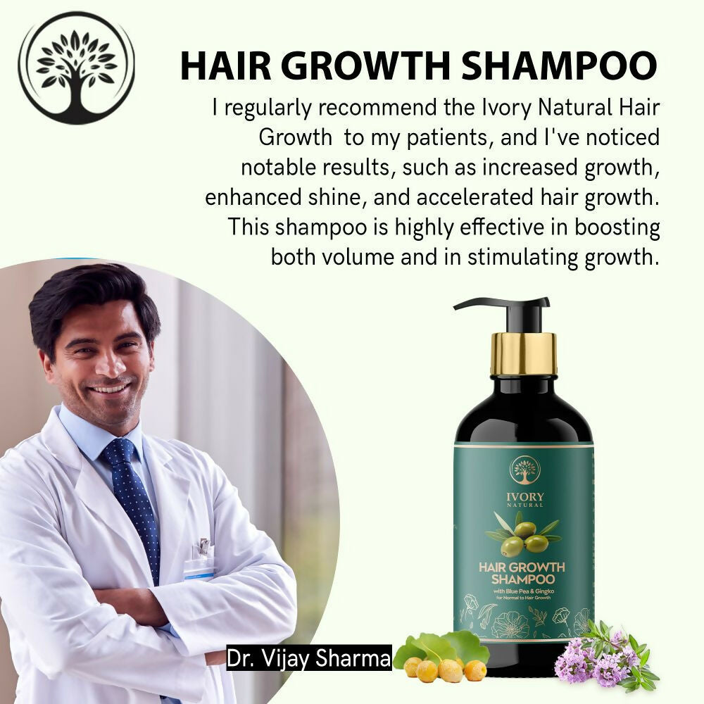 Ivory Natural Hair Shampoo For Growth - Hair Wellness & Nourishment For Both Men And Women | Swadesiicart