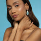 Blue Druzy Quartz Earrings- Ruby Raang | Swadesiicart
