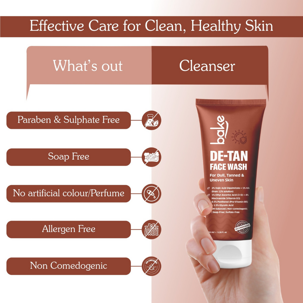 Bake De-Tan Coffee Face Wash with Kojic Acid | Swadesiicart