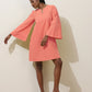 trueBrowns Pink Cotton Blend Short Dress | Swadesiicart