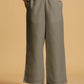 trueBrowns Olive Cotton Blend Elasticated Drawstring Straight Pants | Swadesiicart