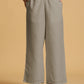 trueBrowns Grey Cotton Blend Elasticated Drawstring Straight Pants | Swadesiicart