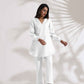 trueBrowns White Cotton Blend Co-ord Set - Swadesiicart