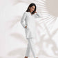 trueBrowns White Cotton Blend Kurta Co-ord Set - Swadesiicart