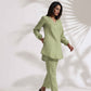 trueBrowns Green Cotton Blend Co-ord Set - Swadesiicart