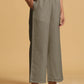 trueBrowns Olive Cotton Blend Elasticated Drawstring Straight Pants | Swadesiicart
