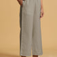 trueBrowns Grey Cotton Blend Elasticated Drawstring Straight Pants | Swadesiicart