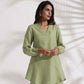 trueBrowns Green Cotton Blend Co-ord Set - Swadesiicart