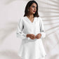 trueBrowns White Cotton Blend Co-ord Set - Swadesiicart