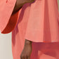 trueBrowns Pink Cotton Blend Short Dress | Swadesiicart