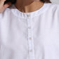 trueBrowns White Slub Kurta Co-ord Set - Swadesiicart