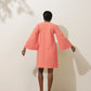 trueBrowns Pink Cotton Blend Short Dress | Swadesiicart