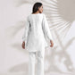 trueBrowns White Cotton Blend Co-ord Set - Swadesiicart