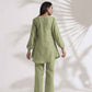 trueBrowns Green Cotton Blend Co-ord Set - Swadesiicart