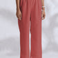 trueBrowns Pink Cotton Blend Pleated Kurta Co-ord Set - Swadesiicart