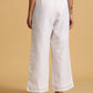 trueBrowns White Cotton Blend Elasticated Drawstring Straight Pants | Swadesiicart