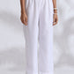 trueBrowns White Slub Kurta Co-ord Set - Swadesiicart