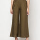 Aniyah Rayon Flared Slip-On Dark Green Palazzo