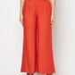 Aniyah Rayon Flared Slip-On Rust Color Palazzo
