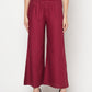 Aniyah Rayon Flared Slip-On Wine Color Palazzo