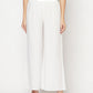 Indian Clothing Aniyah Rayon Flared Slip-On White Palazzo