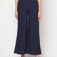 Aniyah Rayon Flared Slip-On Navy Blue Palazzo