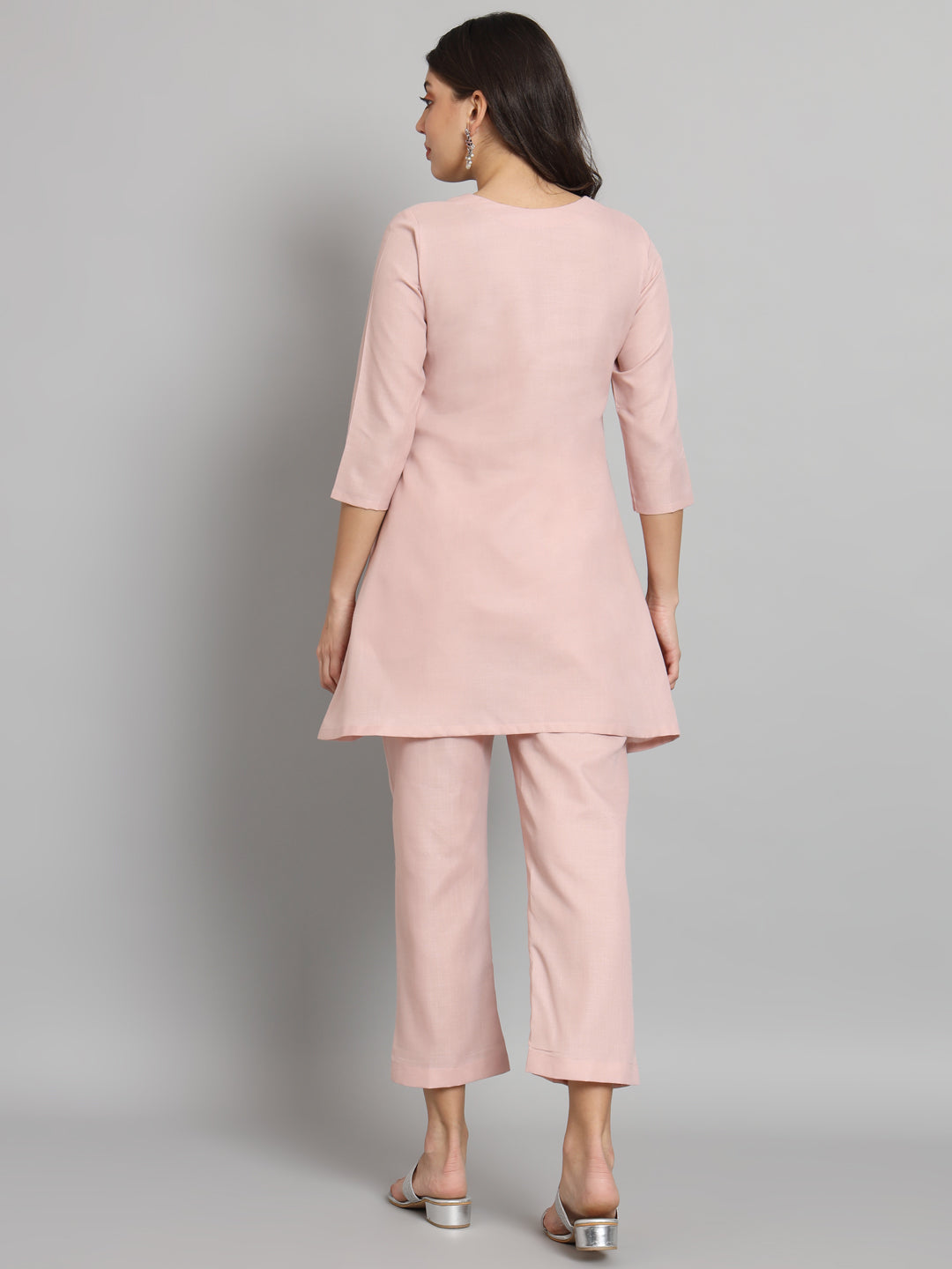 Fab Fashion Rosy Pink Co-Ord Set - Swadesiicart