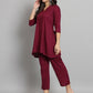 Fab Fashion Maroon Co-Ord Set - Swadesiicart