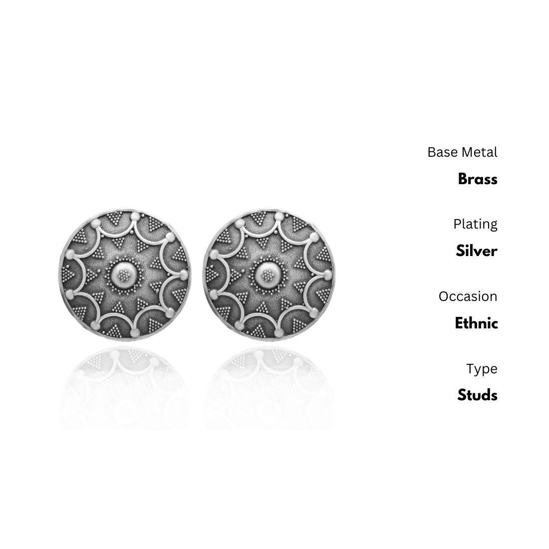 New Stylish Oxidized Gold-Polished Gold Studs Earrings for Womens by House of Ree | Swadesiicart